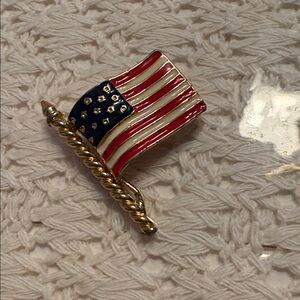 Trifari American Flag Pin